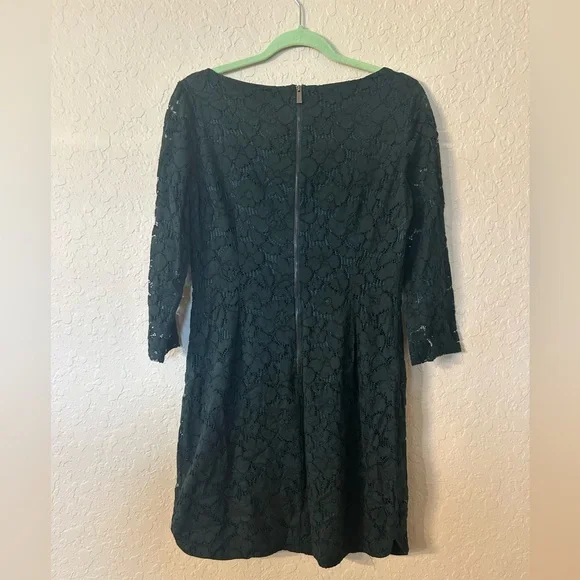 Vince Camuto Dark Green Lace Long Sleeve Dress - Picture 2 of 7